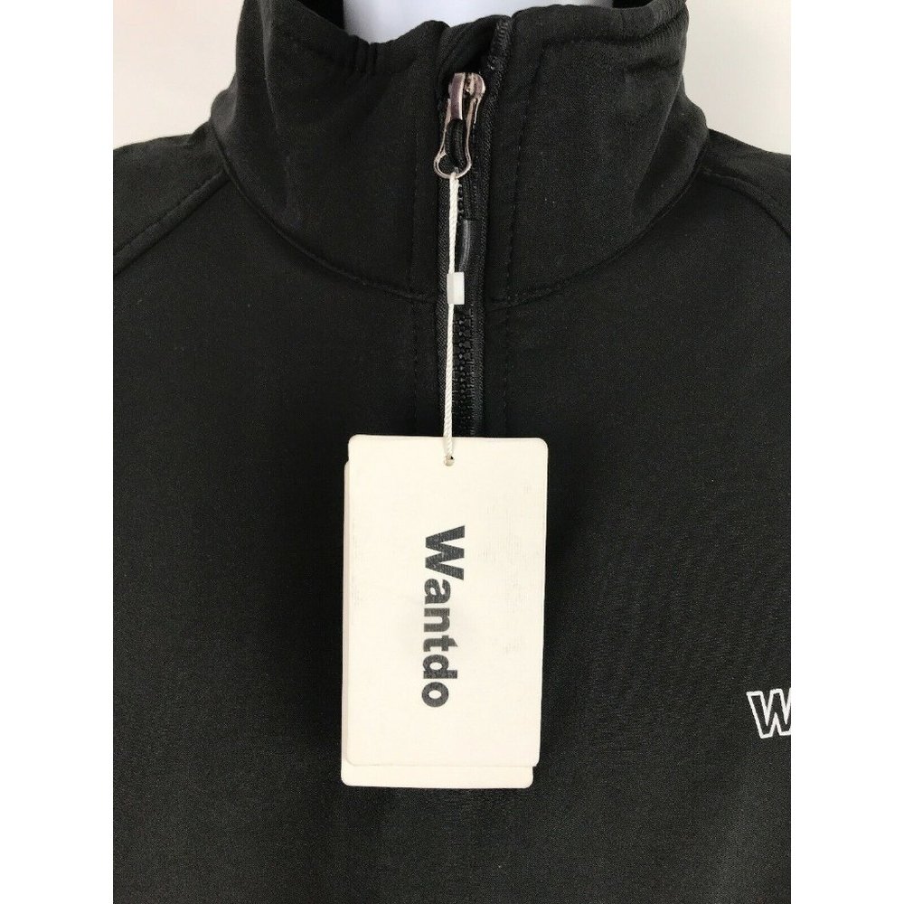 NWT Wantdo Men's Waterproof Mountain Sweatshirt Windproof Black, 1/4 Zip Large L - Picture 5 of 8